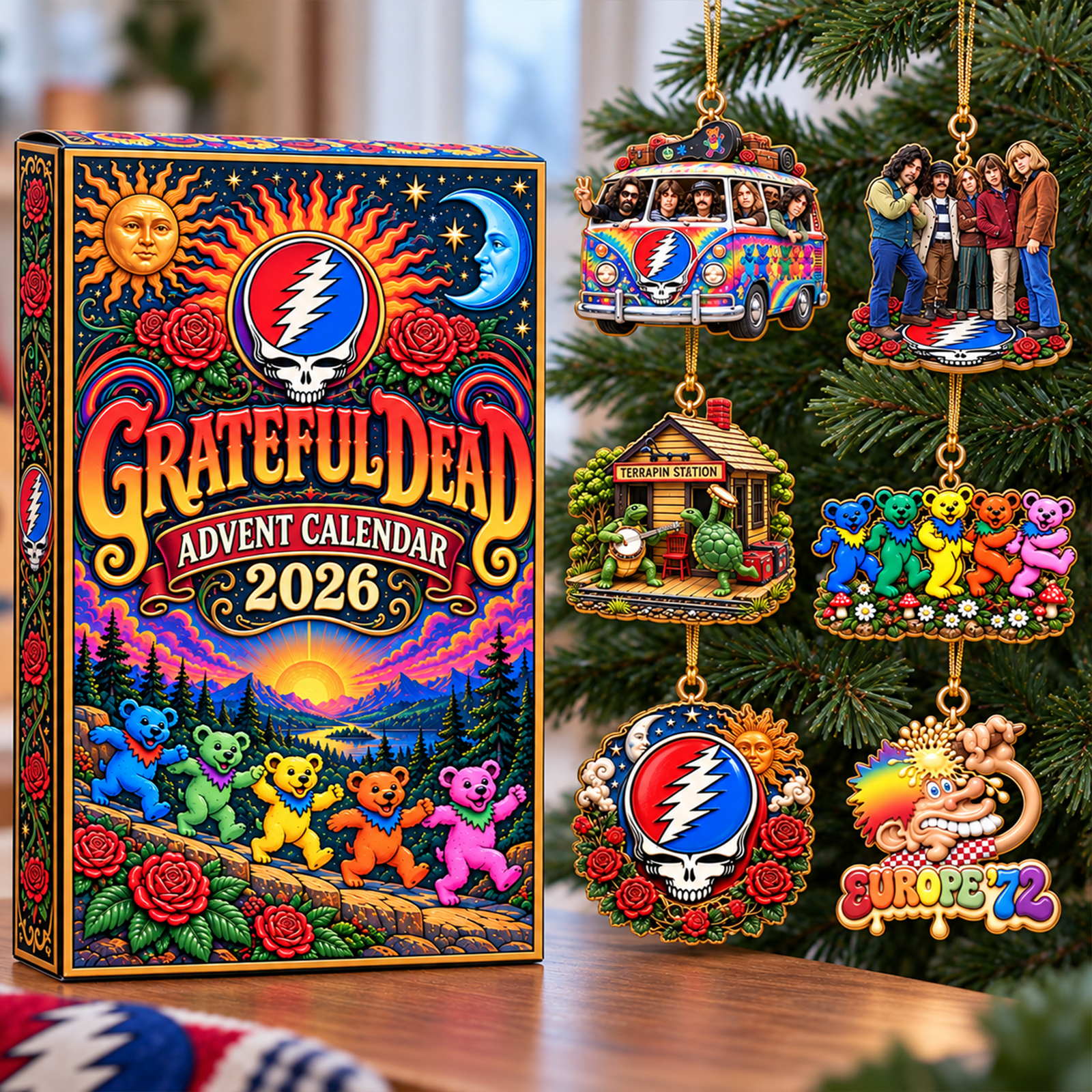 Grateful Dead Christmas Advent Calendar Blind Box - Personalized Gifts For Music Lovers 04naqn271026