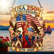 USA 250th Anniversary Suncatcher Ornament – Gifts For Patriots 01paqn060326 - Ornament - GoDuckee