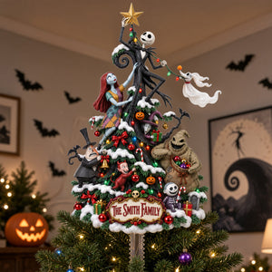 Cute Spooky Family Tree Topper - Personalized Christmas Gifts For Family 06tylu091026