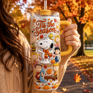 Tis The Season Tumbler With Handle - Personalized Gifts 01tydt240726