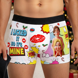 Flirty Couple Men's Boxers - Personalized Christmas Gifts For Him 04TGLU060925