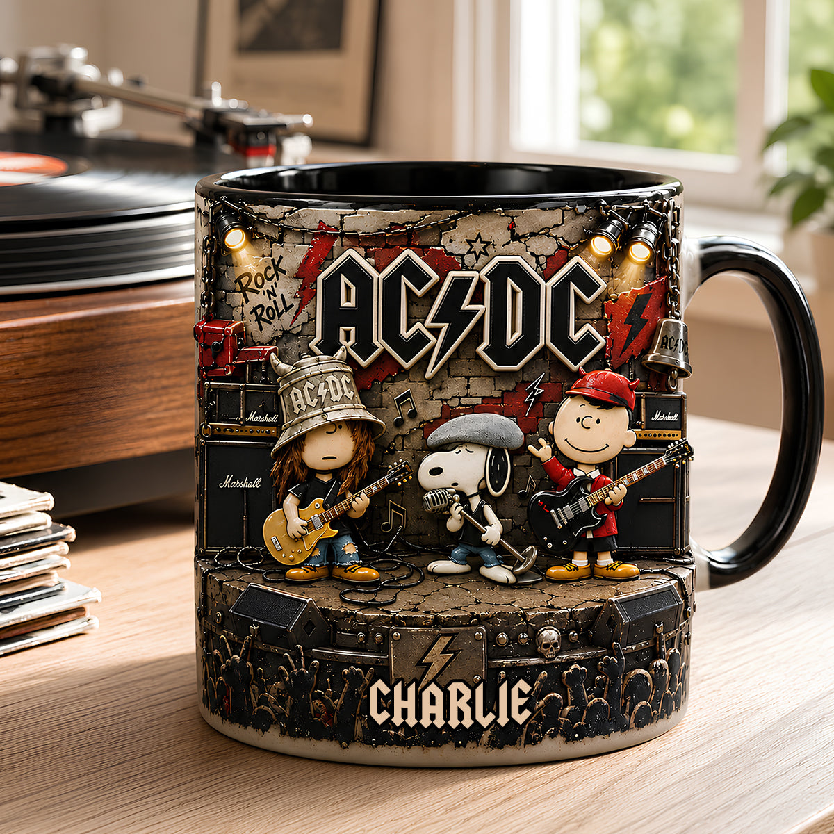 Rock & Roll AC/DC Accent Mug - Personalized Gifts For Music Lovers 02nadt290726