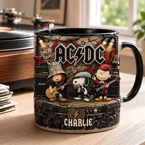 Rock & Roll Beagle Accent Mug - Personalized Gifts For Music Lovers 02nadt290726