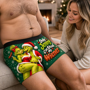 Cheeky Christmas Men's Boxers - Personalized Gifts For Him 05OHDH241026