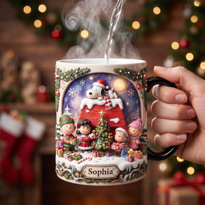 Cozy Christmas Pup Magic Mug - Personalized Christmas Gifts 03tydh010826
