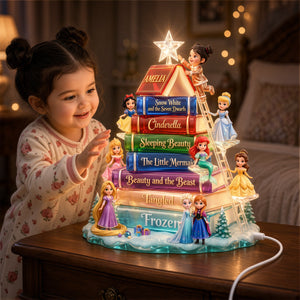 Book Tree Princess Light Box - Custom Photo Gifts For Christmas Acrylic Light Box 01PADH231026