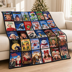 Classic Christmas Movie Memories Blanket - Personalized Gifts 01nadt011026