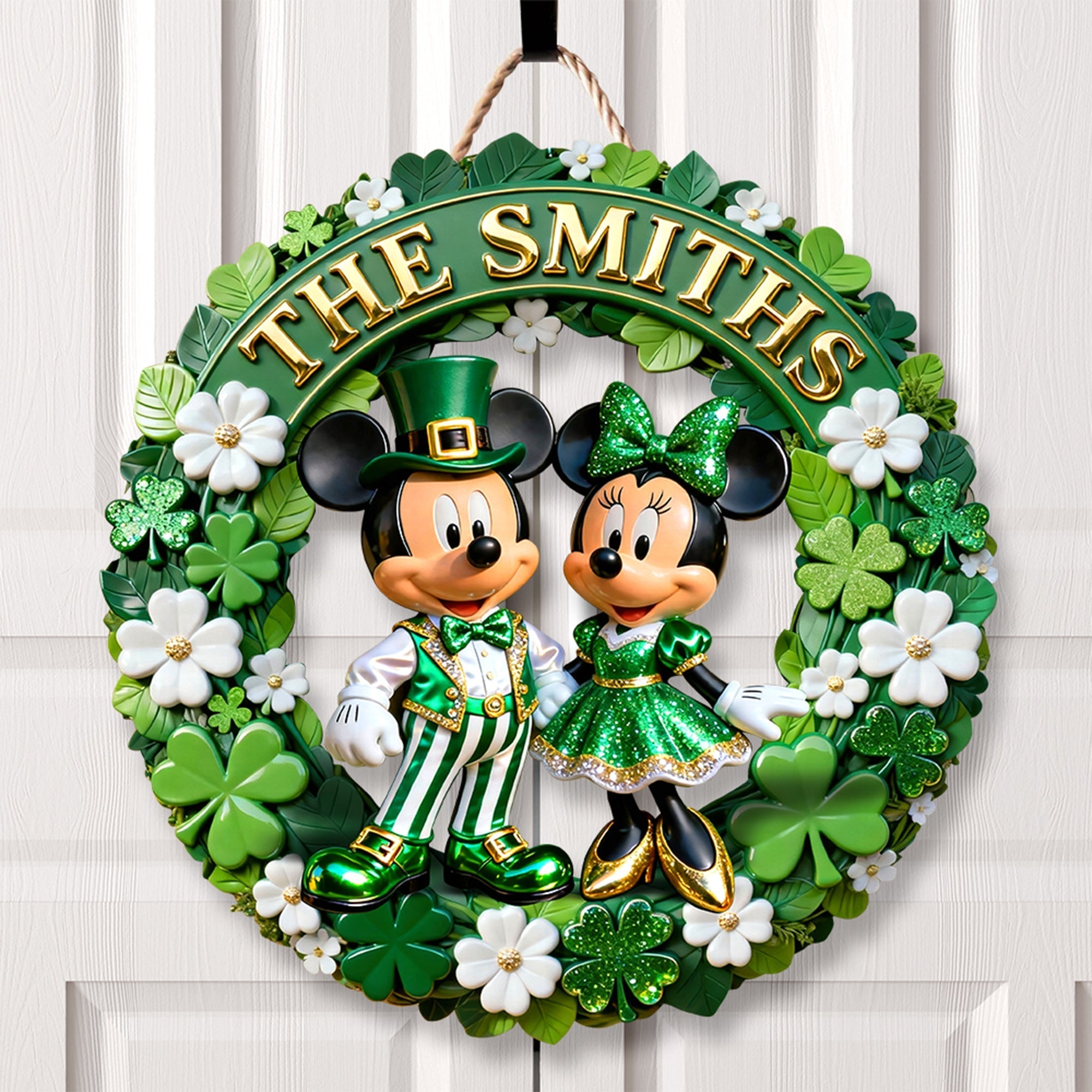 St Patrick's Day Couple 1 Layer Wood Sign - Personalized Gifts For Family Wood Sign 02PGQN050226