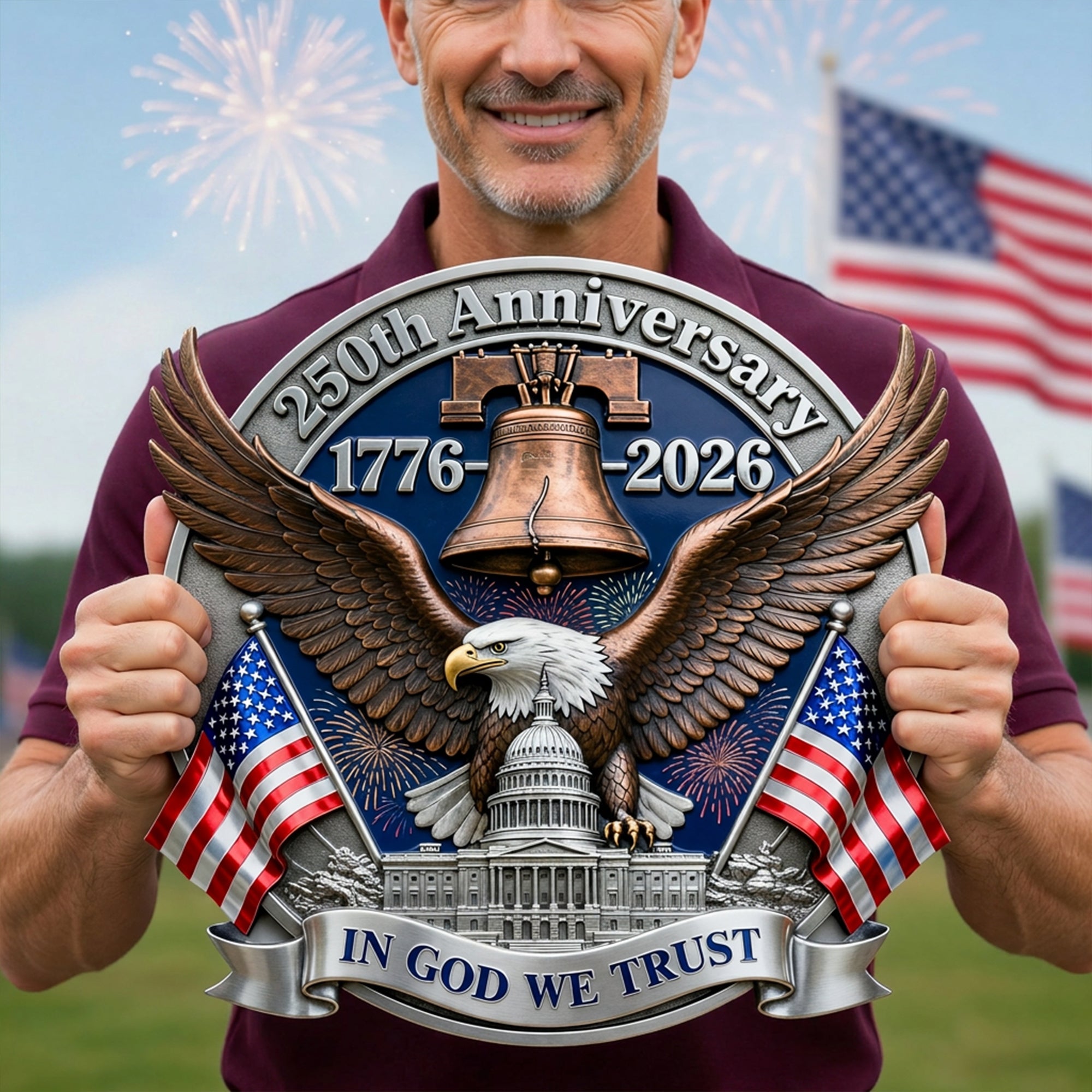 250th Anniversary Of The USA Metal Sign - Personalized Gifts For Patriotic Family 02namg020326 - Metal Signs - GoDuckee