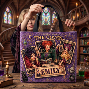 Haunted Sisters Halloween Tote Bag - Personalized Gift For Witch Lovers 03HATA060826