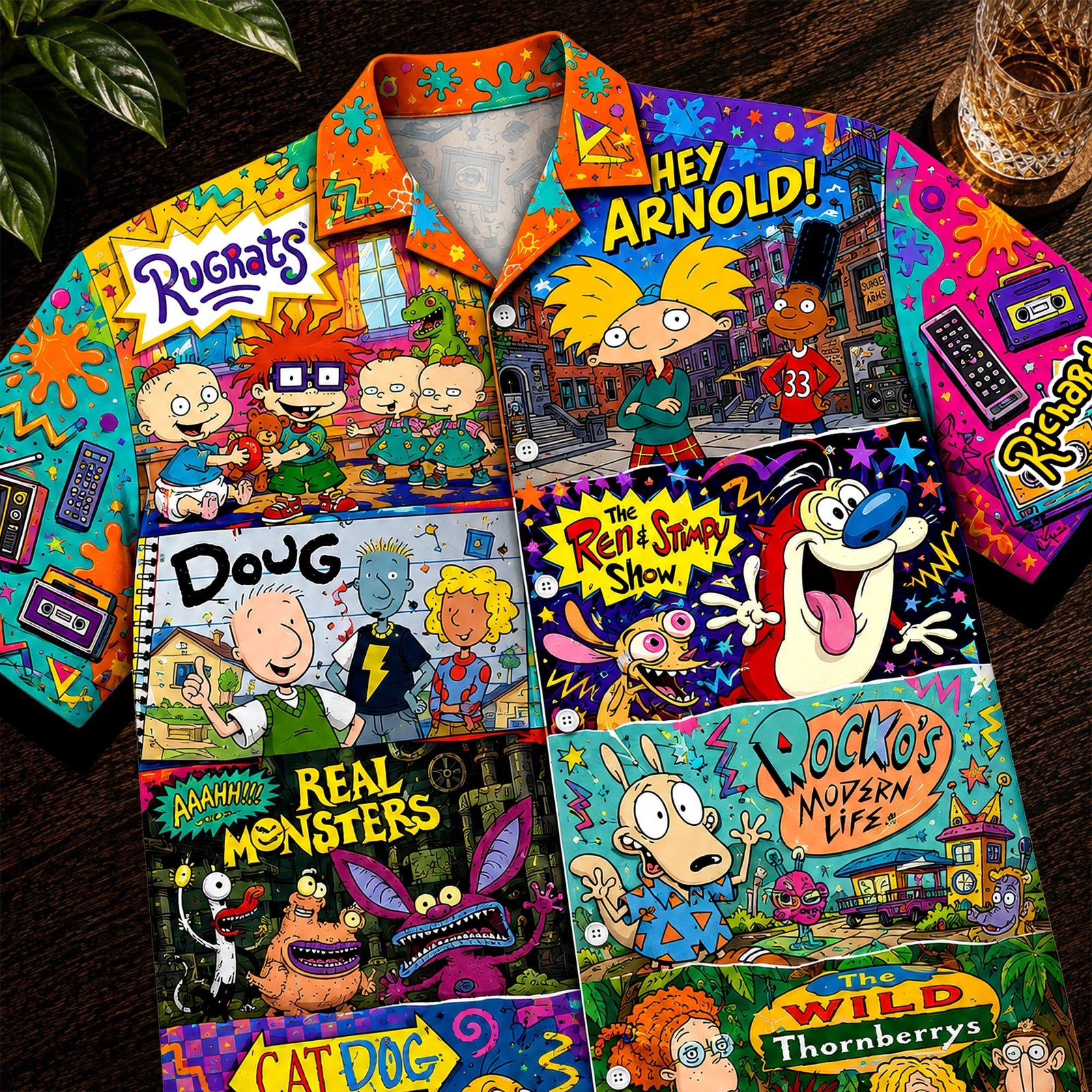 90s Cartoon Club Hawaiian Shirt - Personalized Gifts 02NAQN250626
