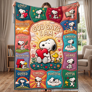 God Says I Am Blanket - Personalized Gifts For Christians 04PATN030726
