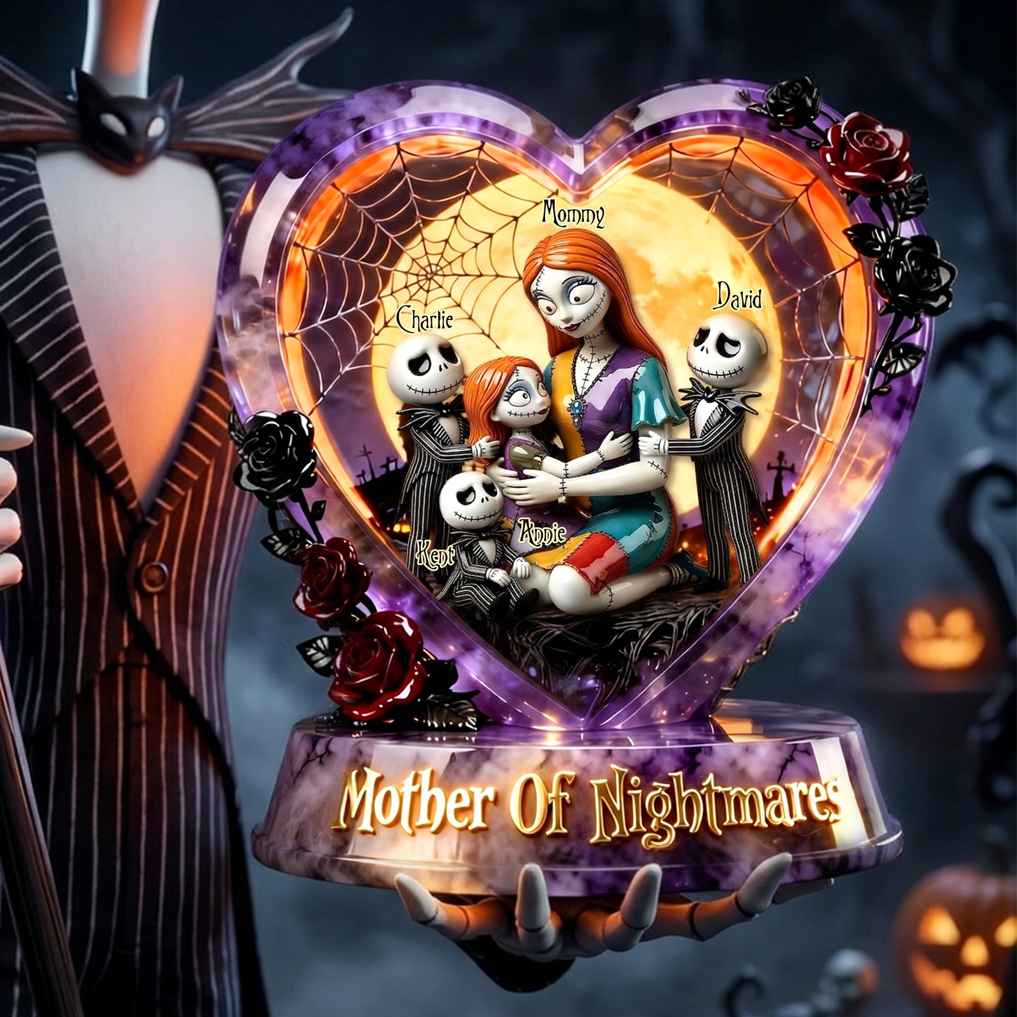 Spooky Mom And Kids Light Box - Personalized Gifts For Mom 02OHLU070426