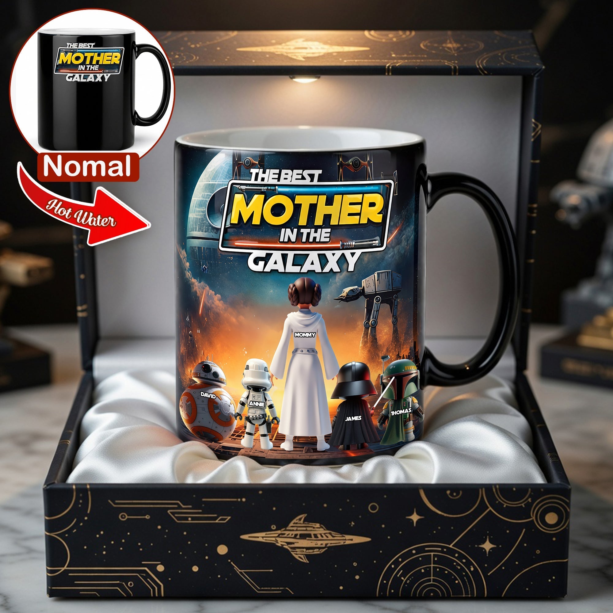 Cosmic Mom and Kids Magic Coffee Mug - Personalized Gifts For Mother 03ohlu030426