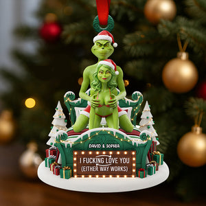 Funny Couple Christmas Ornament Personalized Gifts For Couple 03OHDT271025