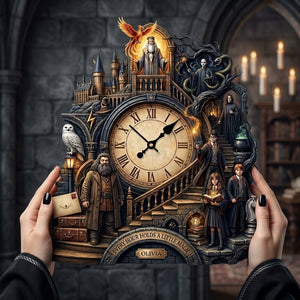 Mystical Acrylic Hanging Wall Clock - Personalized Gifts For Fantasy Lovers 03hata230726