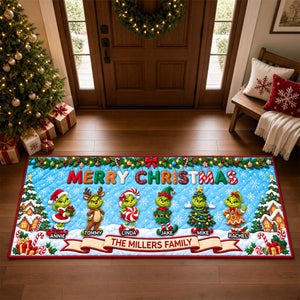 Furry Naughty Family Runner Rug - Personalized Christmas Gifts For Family 03padh011026