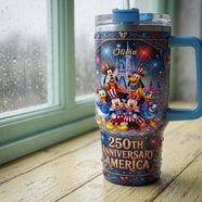 Celebrate America 250th Anniversary Colorful 40oz Tumbler With Handle - Personalized Gifts For Patriots 02tyta190626-Homacus