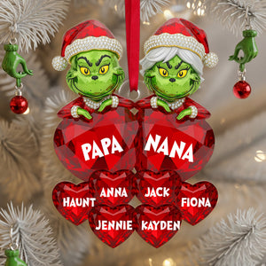 Grandparents Heart Ornament - Personalized Christmas Gifts 04NALU280825