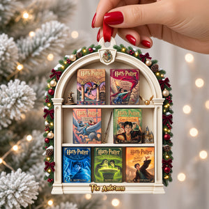 Fantasy School Bookshelf Ornament - Personalized Gifts For Christmas Ornament 04NADH260926