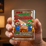 Best Brotherhood 11oz Round Glass - Personalized Gifts For Brother 02NADH110626