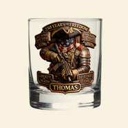Live Free Tribute 250 Years Round Glass - Personalized Gift For Patriots 02TYDT030326 - Glass - GoDuckee
