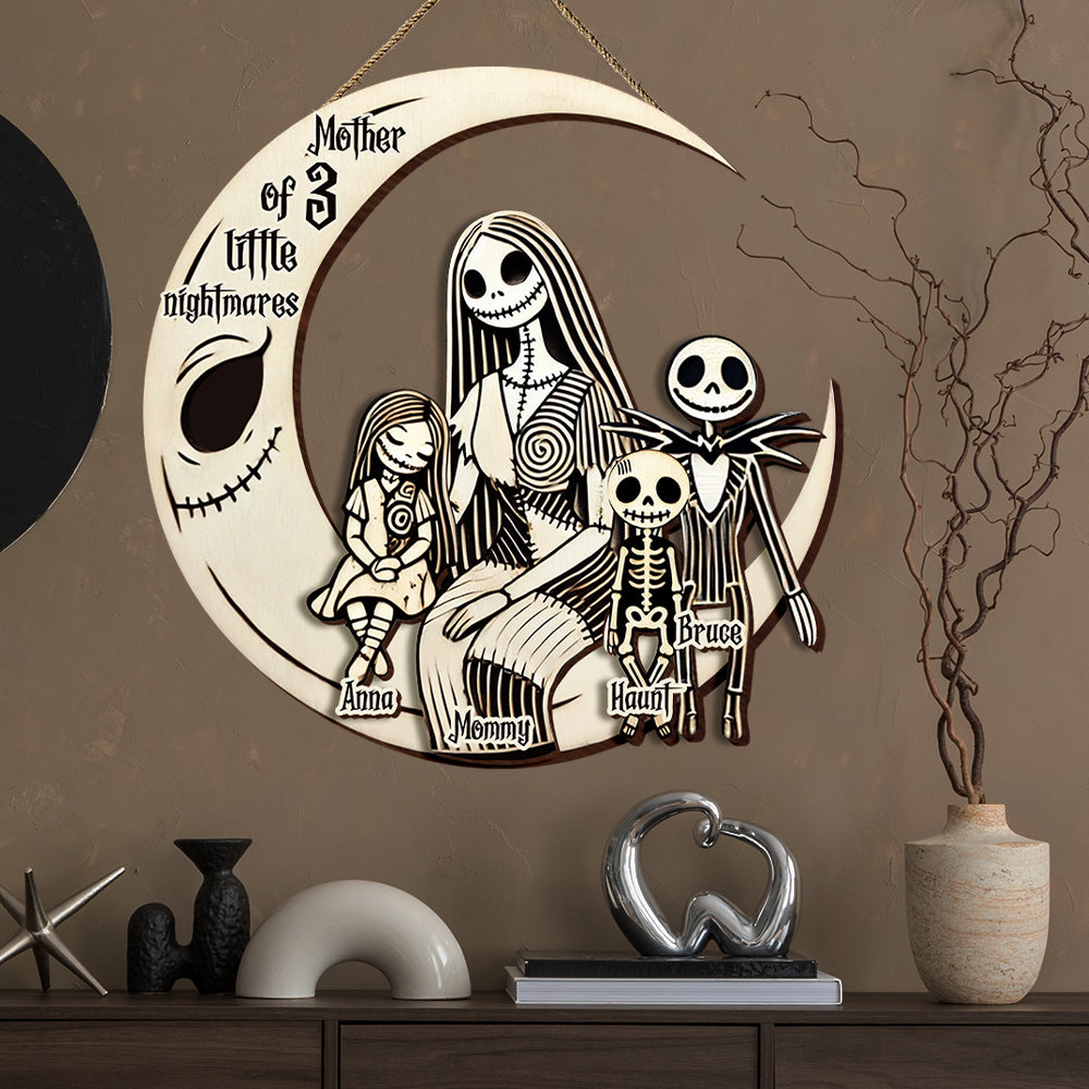 Nightmare Mom Wood Sign - Personalized Gifts For Mother 03TGLU010425-Homacus