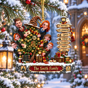 Merry Family Memories Christmas Ornament - Personalized Gifts For Family 01TOQN100926