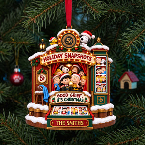 Holiday Snapshots Ornament - Personalized Gifts For Family Christmas Ornament 03HALU220926