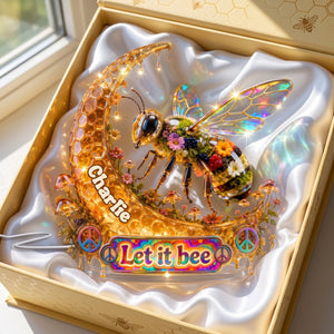 Peace Bee Acrylic Light Box - Personalized Gifts For Hippie 03qhlu300626