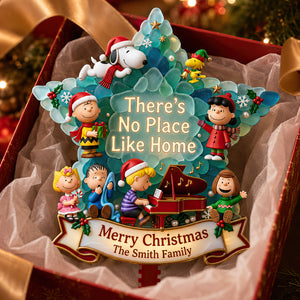 Happy Holiday Acrylic Christmas Tree Topper Personalized Gifts For Family 01PADT030826