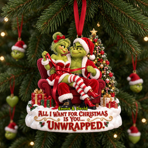 Mischievous Christmas Couple Acrylic Ornament - Personalized Gifts For Couple 03TOLU290926