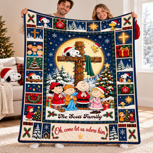 Christian Christmas Blanket - Personalized Gifts For Family 01ttlu011026