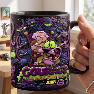 Brave Little Dog Black Coffee Mug - Personalized Gifts 01patn150726