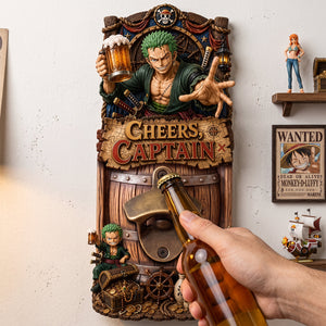 Cheers Captain Bottle Opener - Personalized Gifts 01patn210726