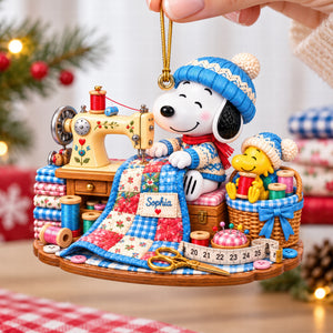 Stitched With Love Christmas Ornament - Personalized Gift For Sewing Lovers 03TTQN290926