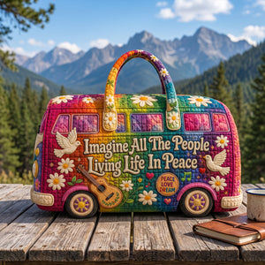 Hippie Quilted Duffle Bag - Personalized Gifts 04natn300626