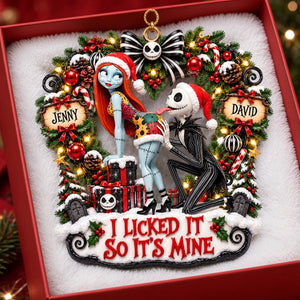 Spooky Couple Ornament - Personalized Gifts For Couple Christmas Ornament 03TYLU110926