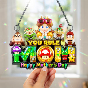 You Rule Mom - Personalized Mother's Day Suncatcher Ornament 02HUDH160426