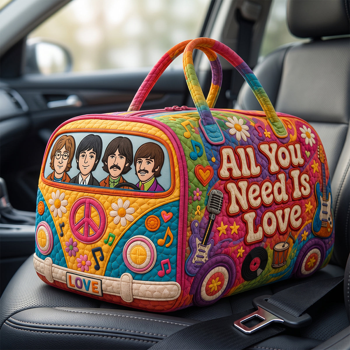 The Beatles Quilted Duffle Bag - Personalized Gifts For Music Lovers 04NATN020726