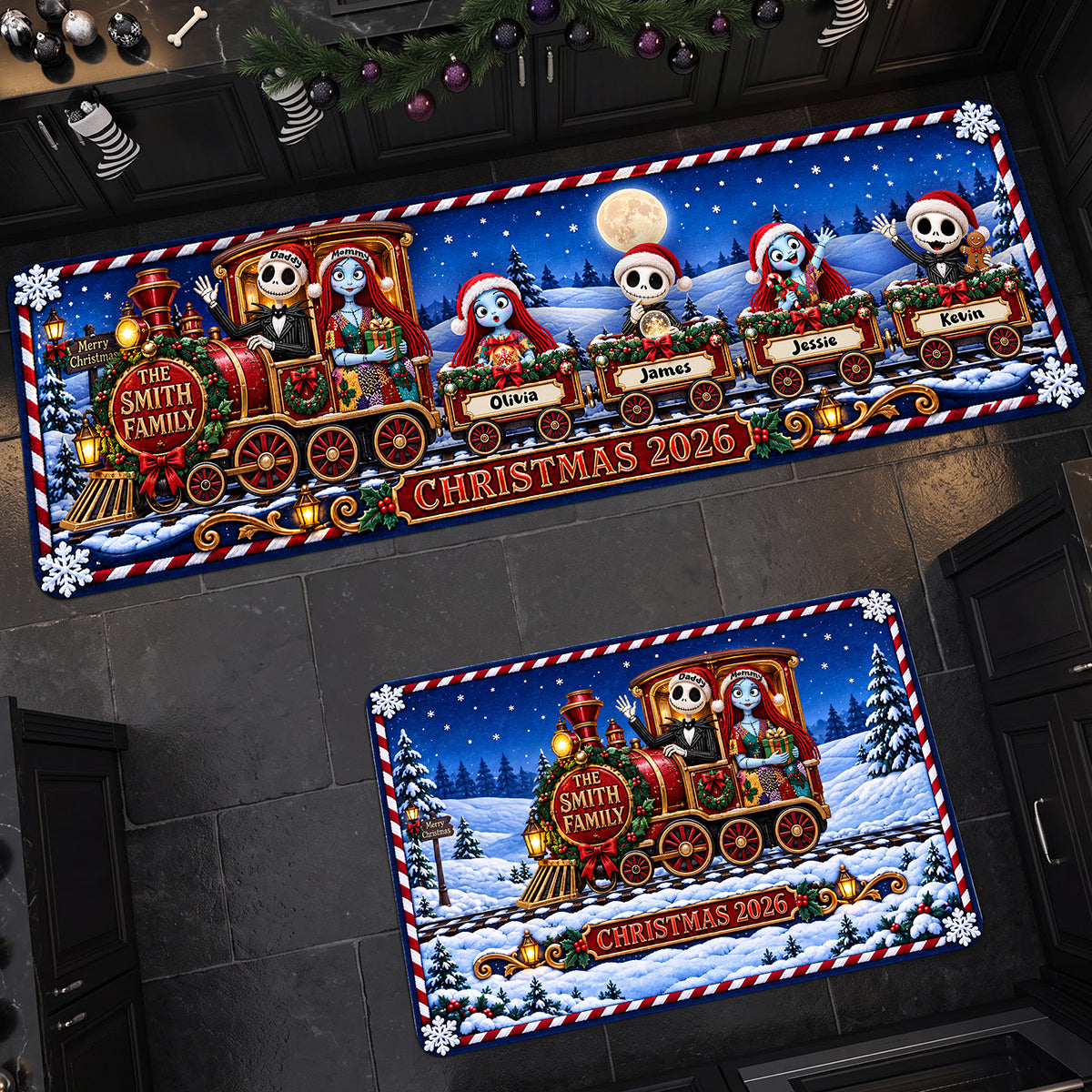 The Spooky Express Family Runner Rug - Personalized Gifts For Family 03TYTA220926