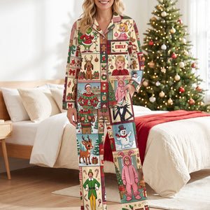Happy Squad Christmas Pajama Set, Personalized Gifts 03NAQN260826