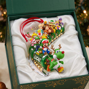 Level Up Snow Sleigh Acrylic Ornament, Personalized Gifts For Christmas 03qhtn300926