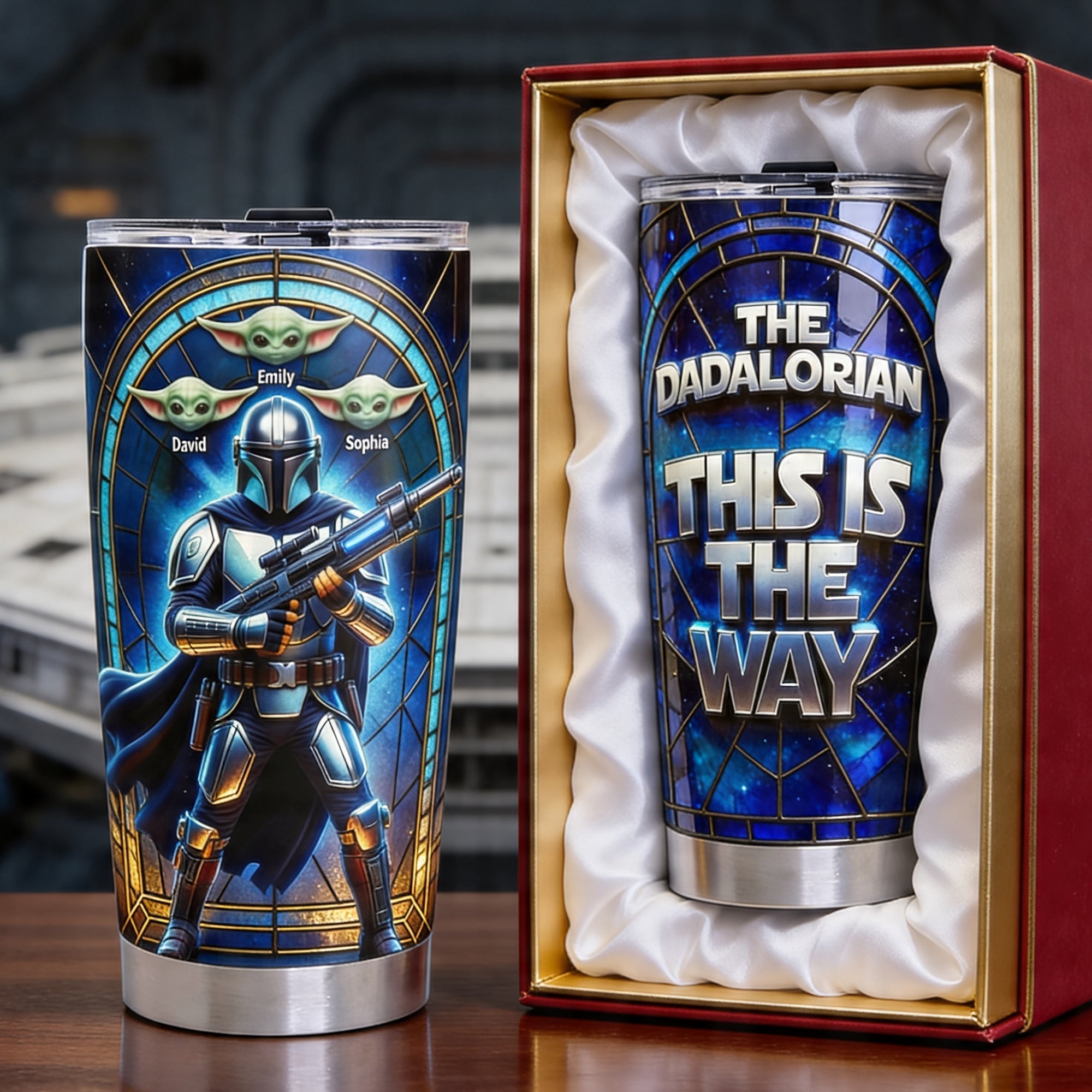 Sci-fi Theme Dad And Kids 20oz Tumbler 04TOQN150426