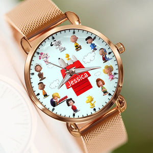 Cartoon Lover Mesh Strap Quartz Watch - Personalized Gifts For Family 01NAQN090725