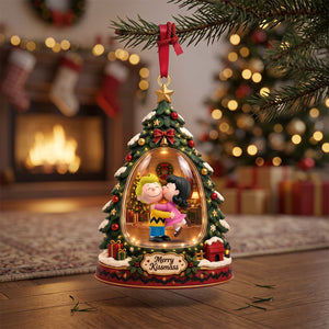 Kissing Couple Acrylic Ornament - Personalized Christmas Gift For Couples 01TOTN230926HG