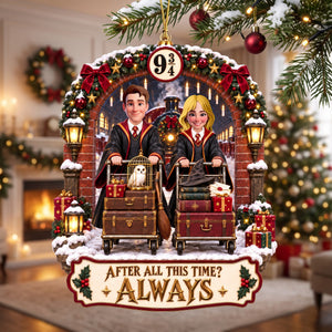 Whimsical Train Christmas Ornament - Personalized Gifts For Couple 03tyqn120926