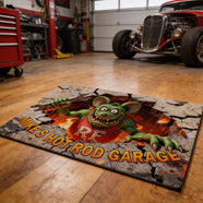 Playful Hot Rod Garage Doormat - Personalized Gifts For Hot Rod Lovers 021tgqn090126-Homacus
