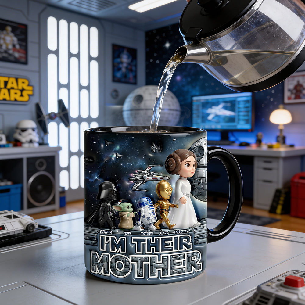 Cosmic Mom & Kids Reveal Magic Ceramic Coffee Mug - Personalized Gifts For Mother's Day 02nadt140426-Homacus