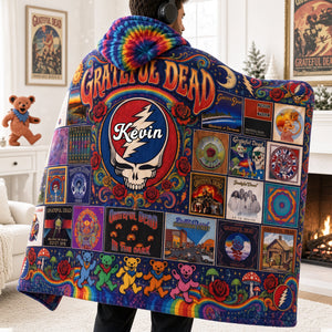 Grateful Dead Cozy Hoodie Blanket – Personalized Gifts for Music Lovers 03nata241026